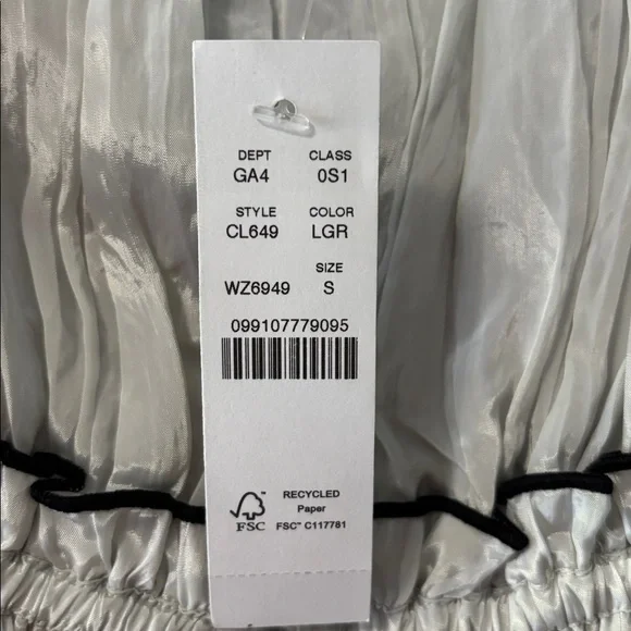 NWT J. Crew Light Gray Crinkled Maxi Dress size S - Picture 9 of 9